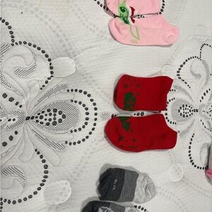 Red and Green Baby Yoda Socks